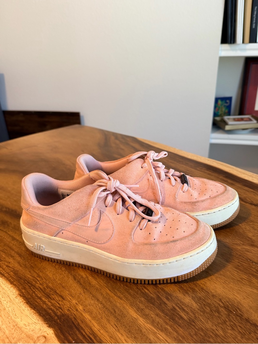 Nike Women’s Pink Suede Low-Top Platform Sneakers